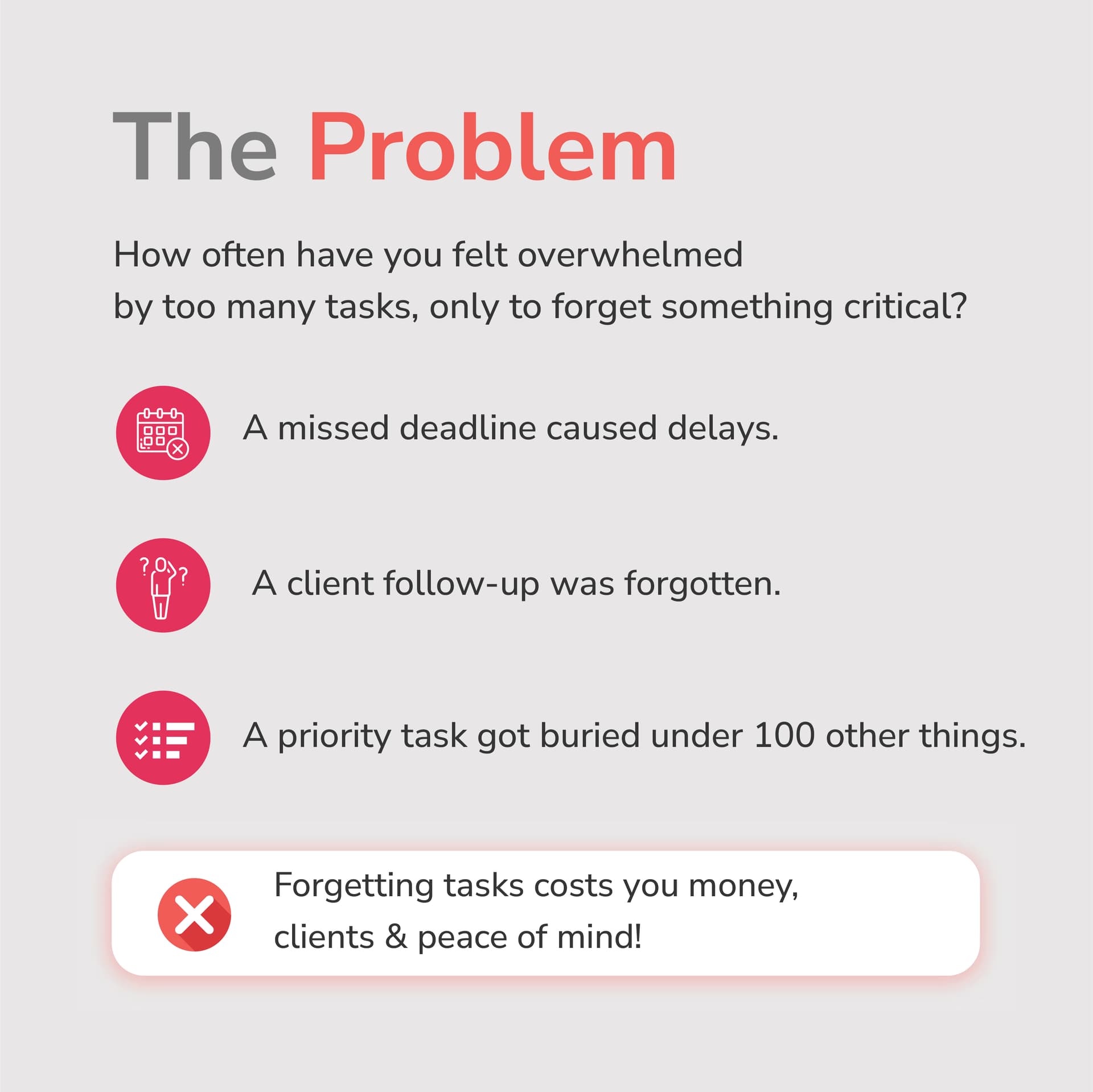 Task list view with priorities