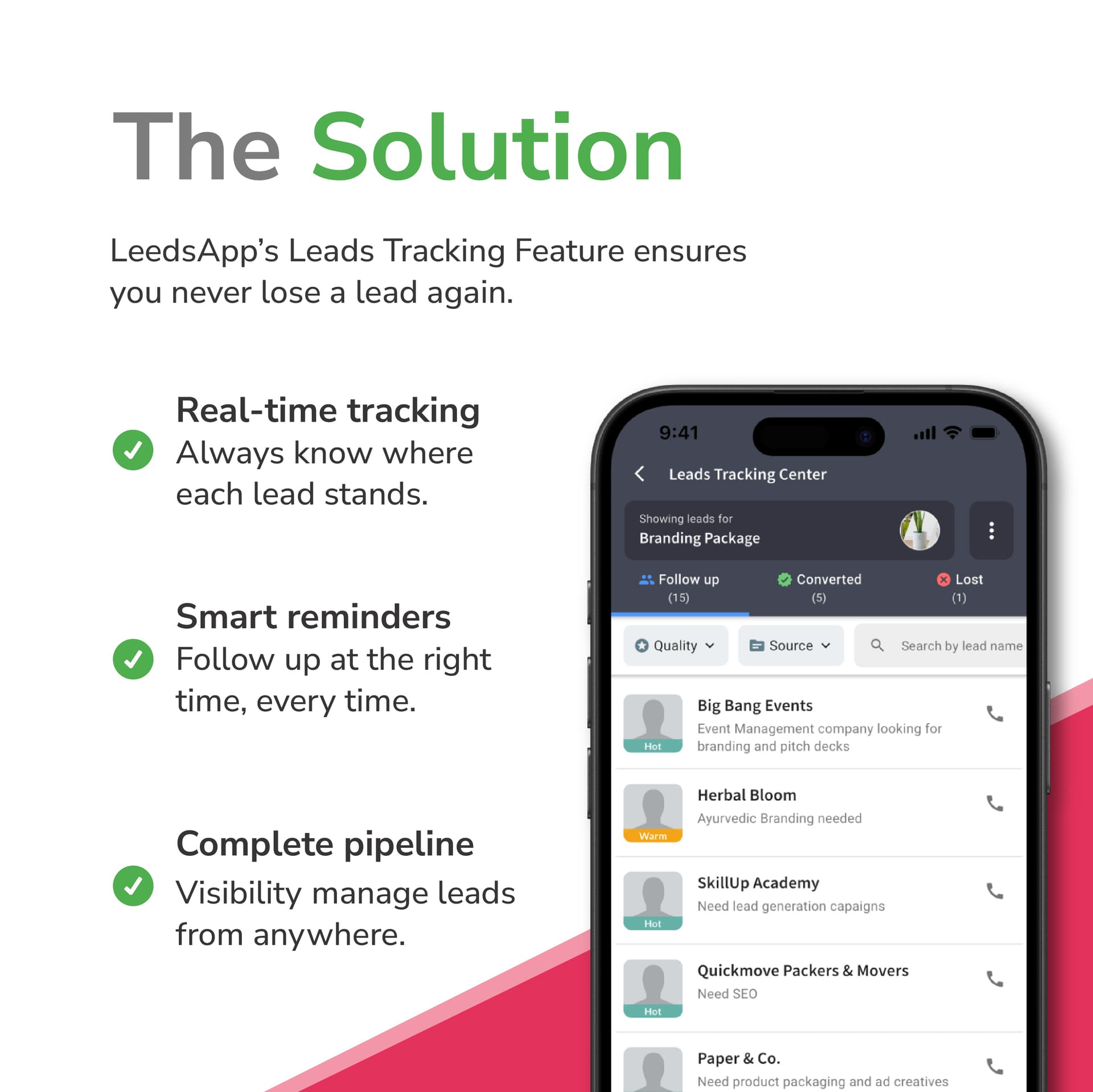 Lead status management