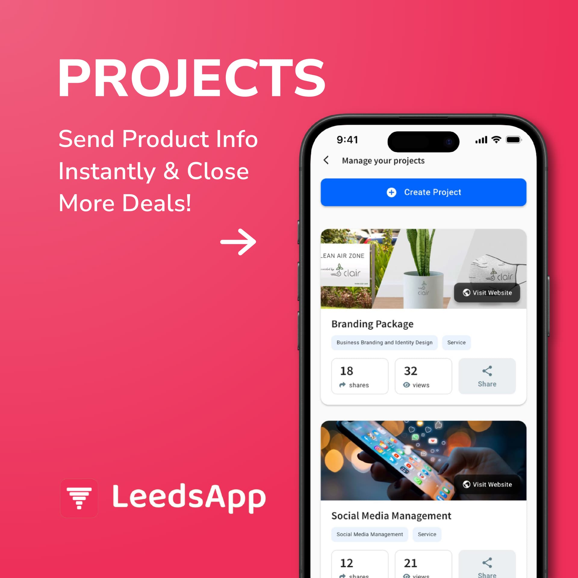 Project creation interface